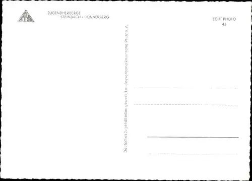 Ak Steinbach am Donnersberg Pfalz, Jugendherberge