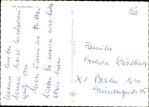 Ak Randersacker am Main, Teilansicht mit Kirche, Brücke