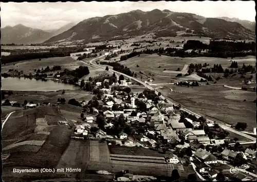 Ak Bad Bayersoien in Oberbayern, Hörnle, Luftbild