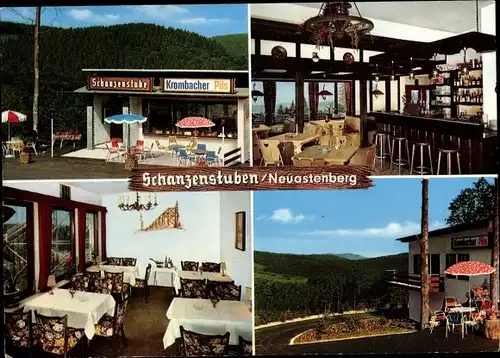 Ak Neuastenberg Winterberg im Sauerland, Restaurant-Cafe Schanzenstuben, Inneres