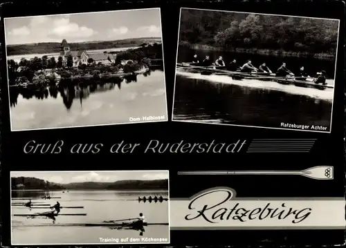 Ak Ratzeburg im Herzogtum Lauenburg, Ratzeburger Achter, Training auf dem Küchensee