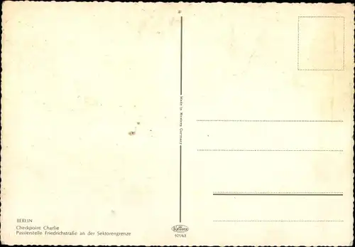 Ak Berlin Mitte, Checkpoint Charlie, Passierstelle Friedrichstraße an der Sektorengrenze