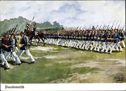 Künstler Ak Döbrich-Steglitz, Parademarsch