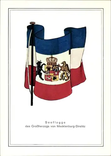 Ak Seeflagge des Großherzogs von Mecklenburg Strelitz