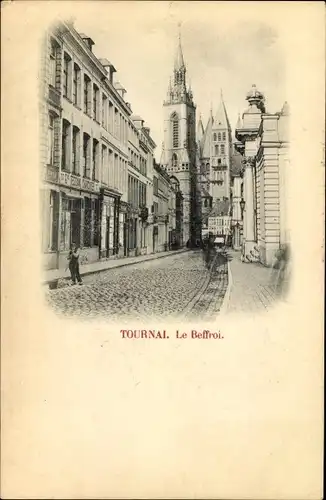 Ak Tournai Wallonien Hennegau, Der Belfried