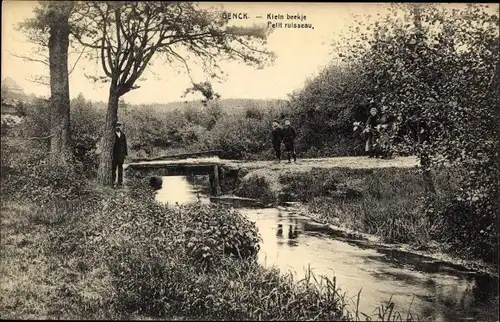 Postkarte Genck Flandern Limburg, Kleiner Bach