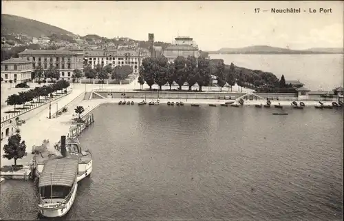 Ak Neuchâtel Stadt Neuchâtel, Hafen