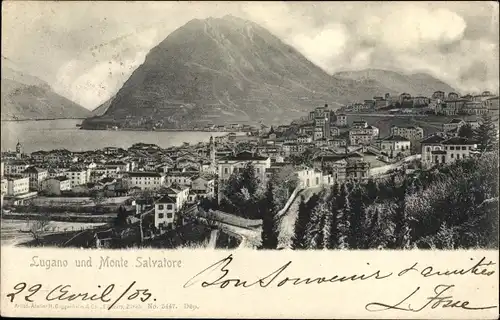 Ak Lugano Kanton Tessin, Monte San Salvatore, Panorama