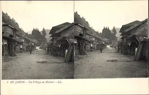 Stereo Ak Hakoni Präf. Kanagawa Japan, Straßenpartie