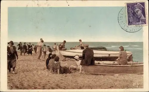 Ak Canet Pyrénées-Orientales, La Plage, Boote