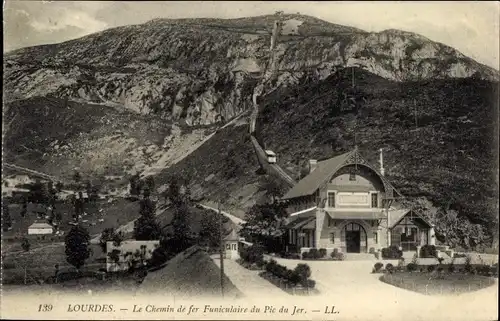 Ak Lourdes Hautes Pyrénées, Seilbahn, Pic du Jer