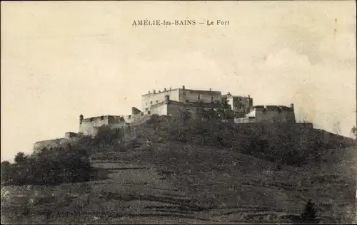 Ak Amelie les Bains Pyrénées Orientales, Festung