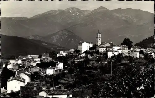 Ak Saint-Laurent-de-Cerdans Pyrénées-Orientales, Gesamtansicht, Canigou