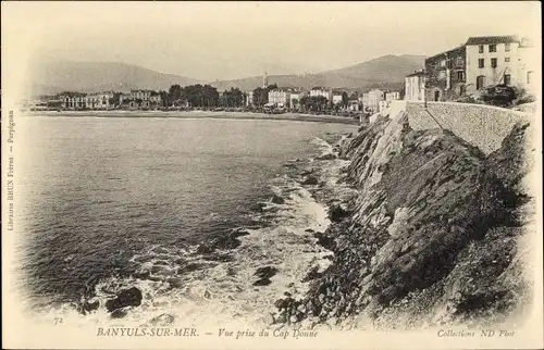 Ak Banyuls sur Mer Pyrénées-Orientales, Küste, Cap Doune