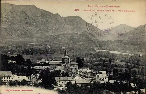 Ak Saint Savin Hautes-Pyrénées, Gesamtansicht