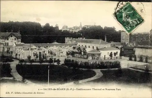 Ak Salies de Béarn Pyrénées Atlantiques, Thermalbad, Neuer Park