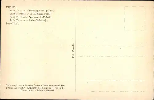 Ak Praha Prag Tschechien, Salla Terrena im Wallenstein Palast