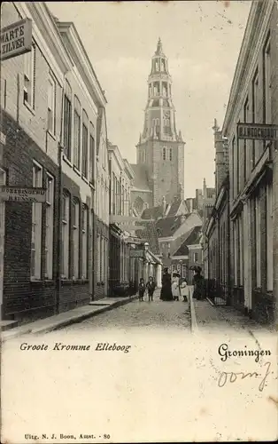Ak Groningen Niederlande, Groote Kromme Elleboog