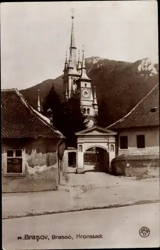 Ak Brașov Brassó Kronstadt Rumänien, Stadtansicht, Kirche