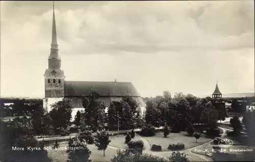 Ak Mora Schweden, Kyrka och Klockstapeln