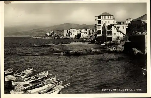 Ak Beirut Beirut Libanon, Blick von La Digue