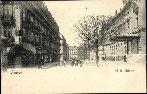 Ak Genf Genf Schweiz, Boulevard du Theater