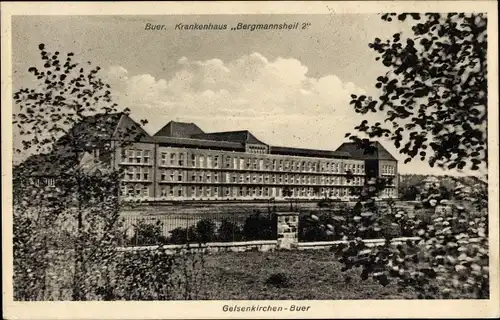 Ak Buer in Westfalen Gelsenkirchen Ruhrgebiet, Krankenhaus Bergmannsheil 2