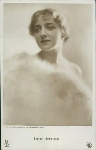 Ak Schauspielerin Lotte Neumann, Portrait