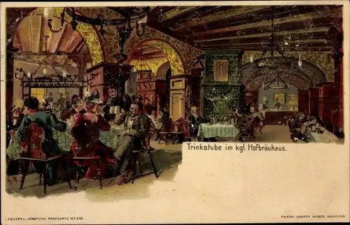 Litho München, Hofbräuhaus, Trinkstube