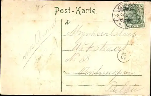 Passepartout Litho Kevelaer am Niederrhein, Gnadenkapelle, Kirche