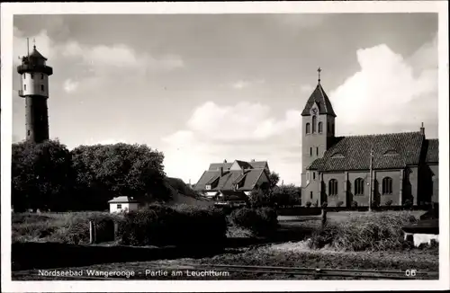 Ak Nordseebad Wangerooge in Ostfriesland, Leuchtturm