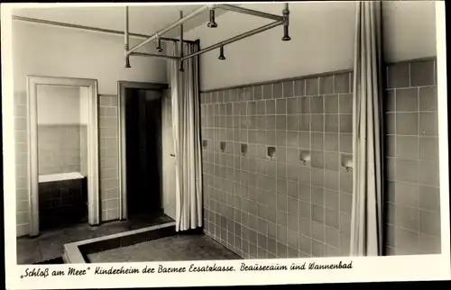 Ak Südstrand Wyk auf Föhr Nordfriesland, Schloss am Meer, Kinderheim Barmer Ersatzkasse, Brauseraum