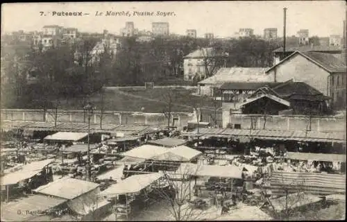 Ak Puteaux Hauts de Seine, Markt