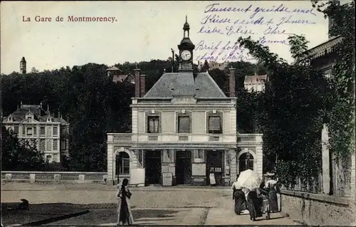 Ak Montmorency Aube, Bahnhof