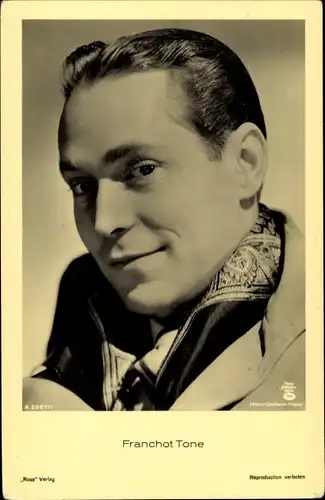 Ak Schauspieler Franchot Tone, Portrait, Ross Verlag A 2087 1