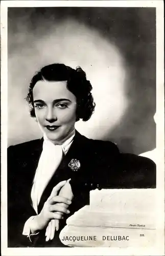 Ak Schauspielerin Jacqueline Delubac, Portrait