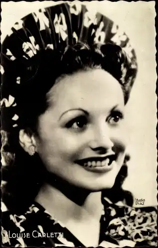 Ak Schauspielerin Louise Carletti, Portrait