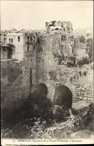 Ak Jerusalem Israel, Birket Israel, Teich der Söhne Israels