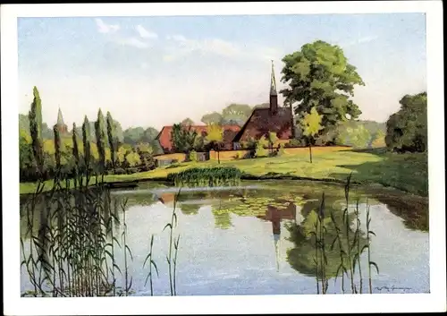 Künstler Ak Springer, Willy, Bernau bei Berlin, Am St. Georgen Hospital