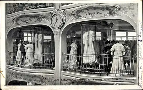 Ak Paris Hotel de Ville, Galeries Lafayette, Bademäntel und Babyausstattung