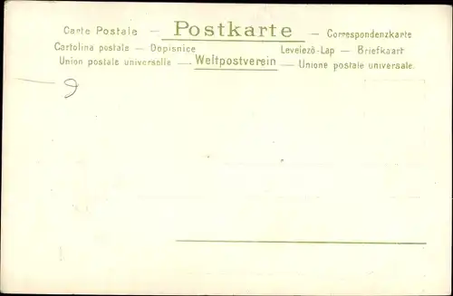 Stoff Litho Junge Frau im Kleid, Garten, Rosen