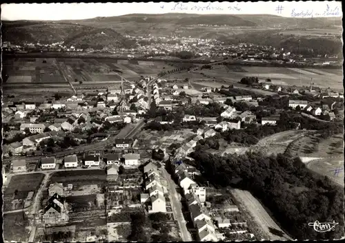 Ak Hilbringen Merzig an der Saar, Luftaufnahme