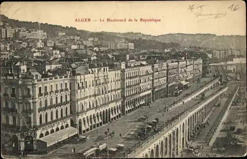 Ak Algier Alger Algerien, Le Boulevard de la République