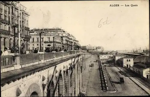 Ak Algier Alger Algerien, Les Quais