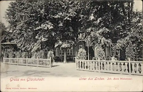 Ak Glückstadt an der Elbe, Gasthaus Unter den Linden