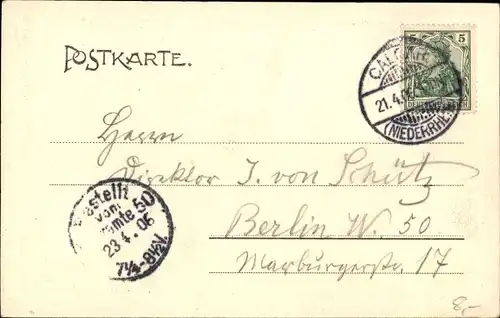 Ak Kalkar am Niederrhein, Geburtshaus Joseph von Lauff