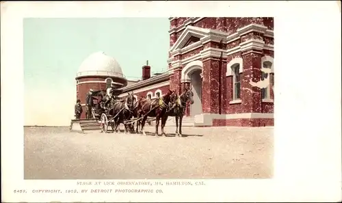 Ak Hamilton Massachusetts USA, Bühne am Lick Observatory