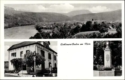 Ak Luttingen Luttlingen Laufenburg am Hochrhein, Denkmal, Panorama