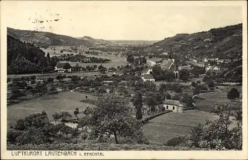 Ak Lautenbach im Renchtal Schwarzwald, Panorama