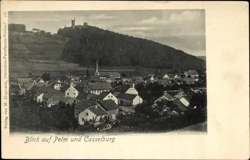 Ak Kasselburg Pelm in der Eifel, Totalansicht